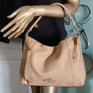 Vintage Coach Leather Scout Hoho Shoulder Bag. Beige Tan